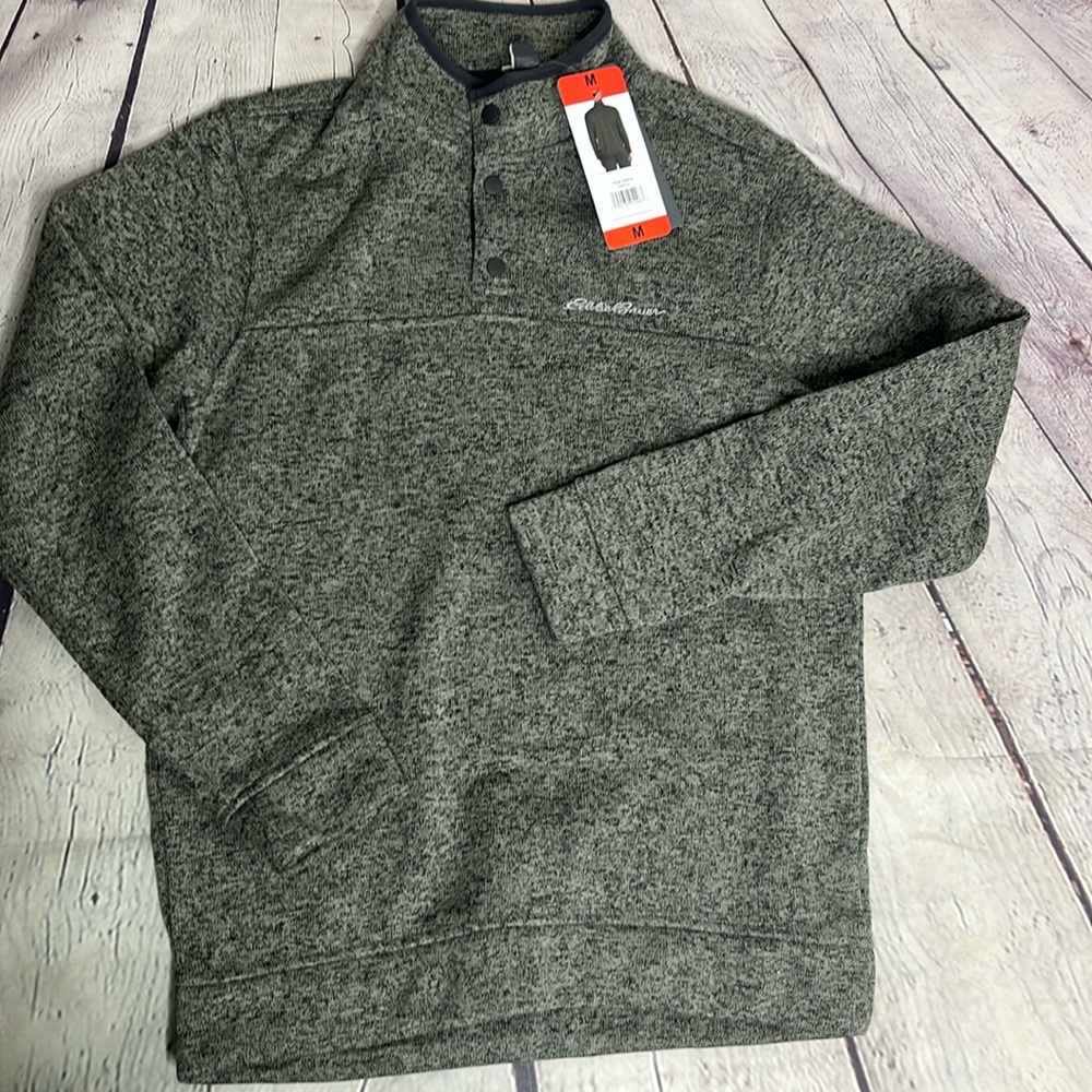 NWT Eddie Bauer Radiator Fleece Snap Front Pullover